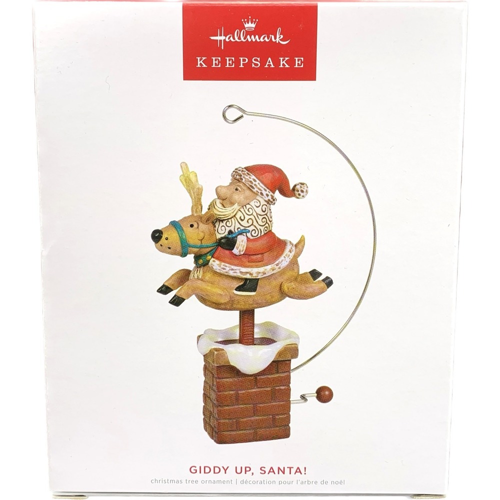 Hallmark GIDDY UP, SANTA! Keepsake Ornament 2022 with Motion New in Box
